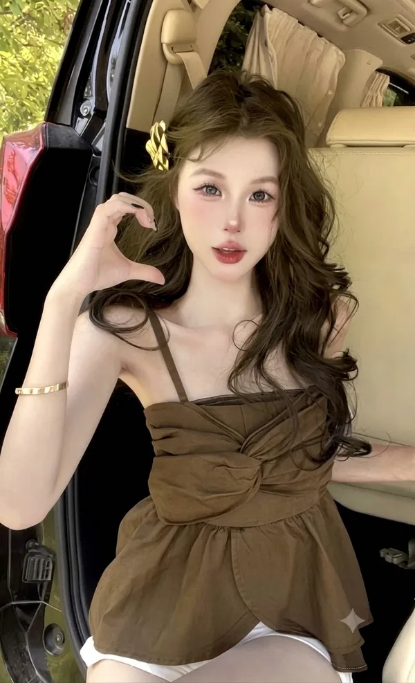 Brown_Denim_Top_For_Women