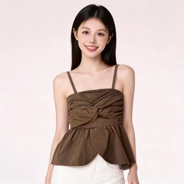 Brown_Denim_Top_For_Women