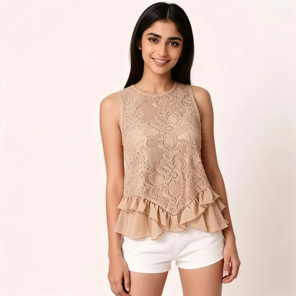 Beige_Lace_Top_For_Women