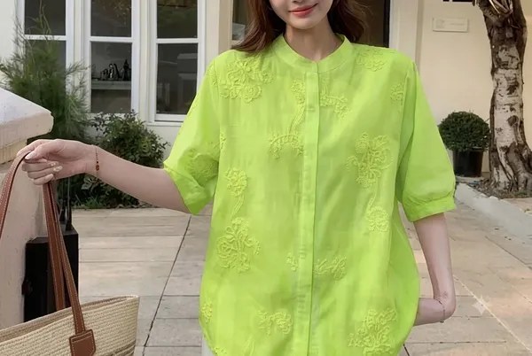 Fluorescent_Green_Cotton_Shirt_For_Women