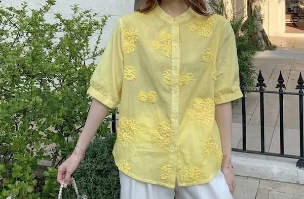 Yellow_Cotton_Shirt_For_Women