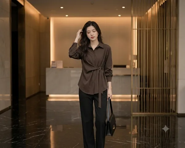 Brown_Crepe_Top_For_Women
