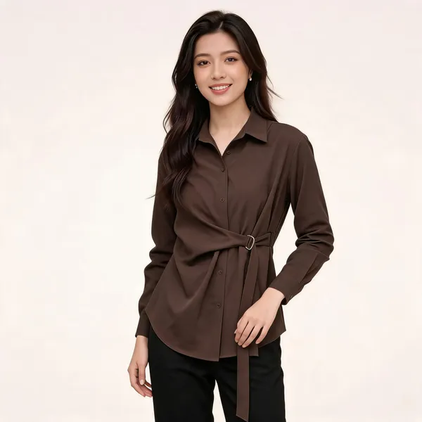 Brown_Crepe_Top_For_Women