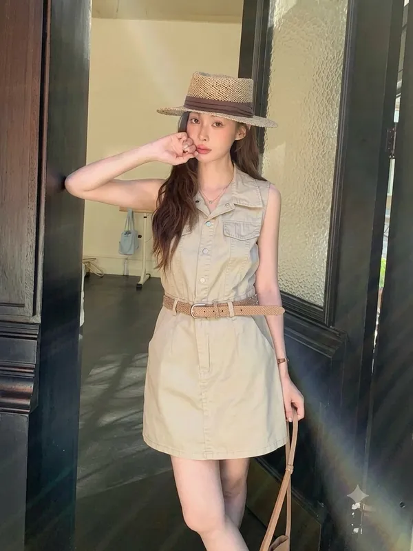 Light_Beige_Denim_Midi_Dress_For_Women