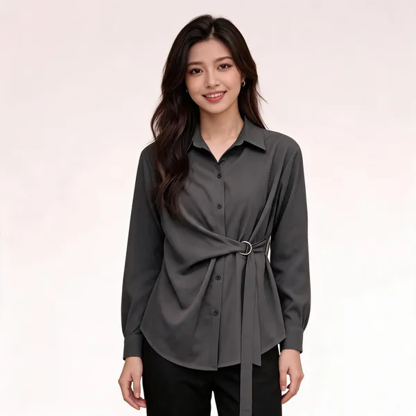 Dark_Grey_Crepe_Top_For_Women