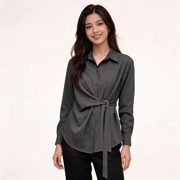 Dark_Grey_Crepe_Top_For_Women