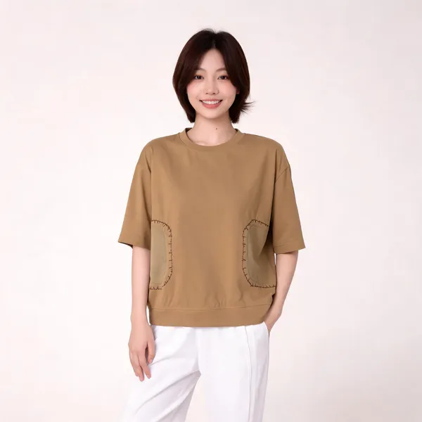Brown_Viscose_T_Shirt_For_Women