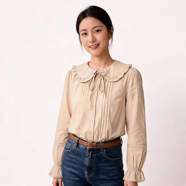 Beige_Cotton_Top_For_Women