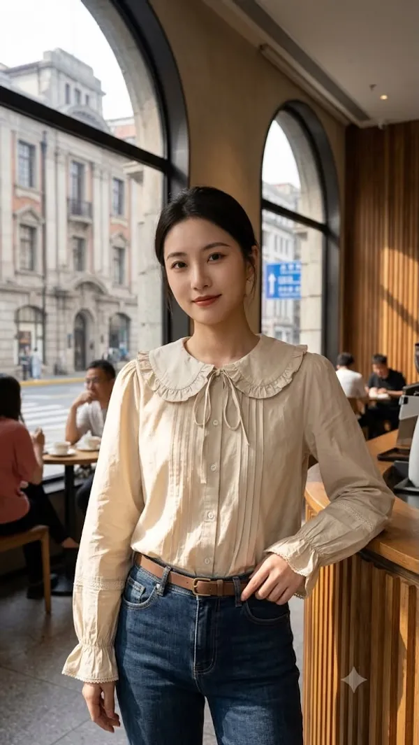 Beige_Cotton_Top_For_Women