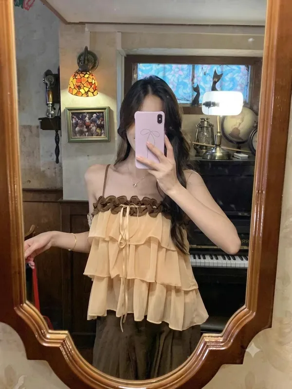 Light_Orange_Chiffon_Top_For_Women