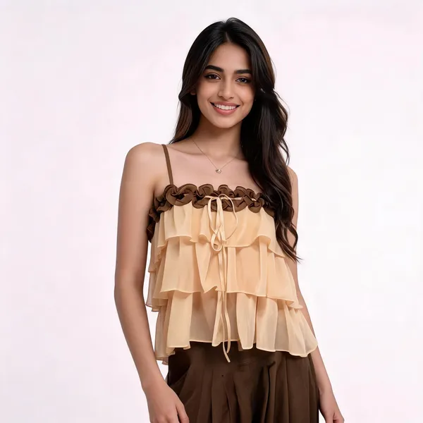 Light_Orange_Chiffon_Top_For_Women
