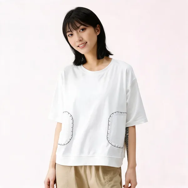 White_Viscose_T_Shirt_For_Women
