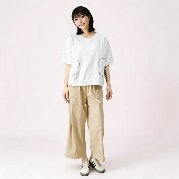 White_Viscose_T_Shirt_For_Women