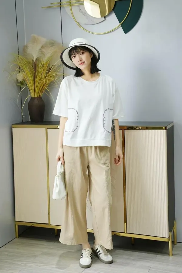 White_Viscose_T_Shirt_For_Women