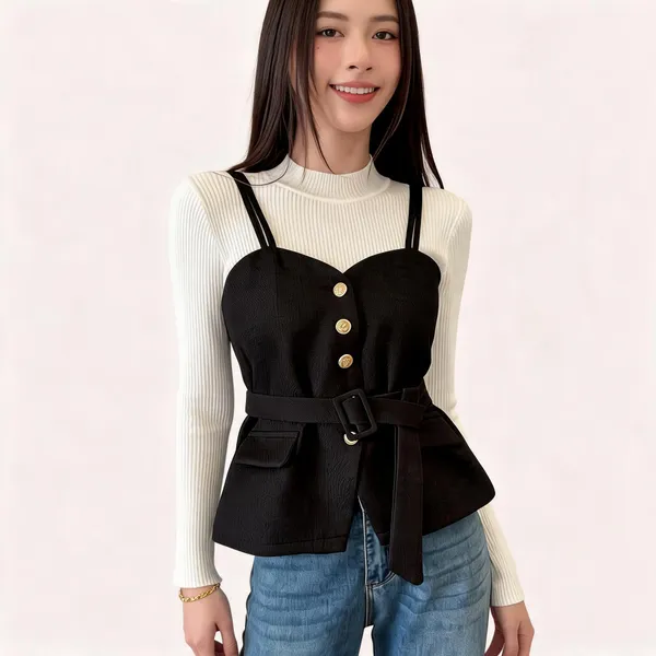 Black_Jacquard_Top_For_Women