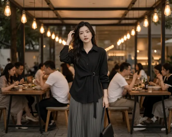 Black_Textile_Crepe_Top_For_Women