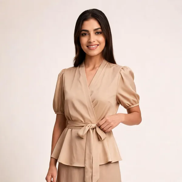 Beige_Satin_Top_For_Women