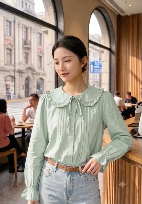 Green_Cotton_Top_For_Women