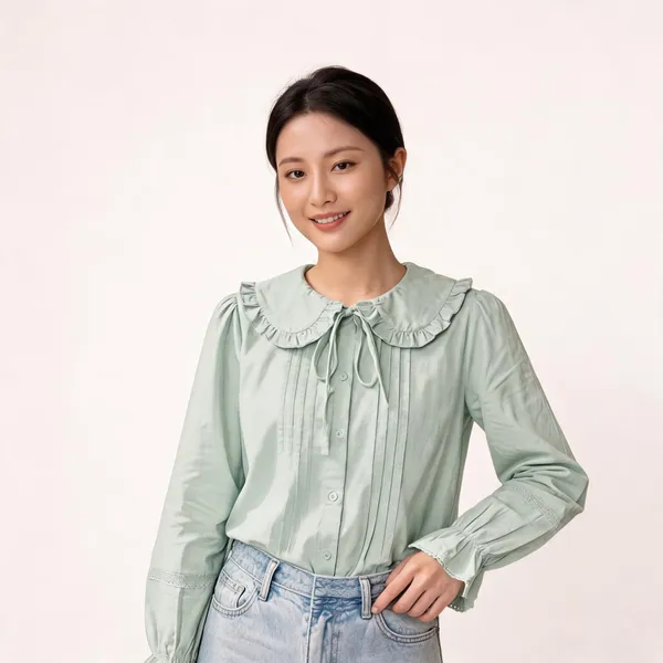 Green_Cotton_Top_For_Women