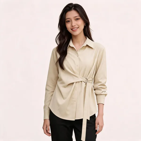 Beige_Textile_Crepe_Top_For_Women
