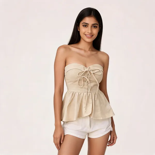 Cream_Denim_Top_For_Women