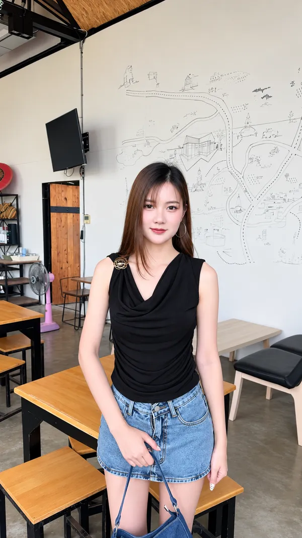 Black_Ruched_Sleeveless_Top_for_Women