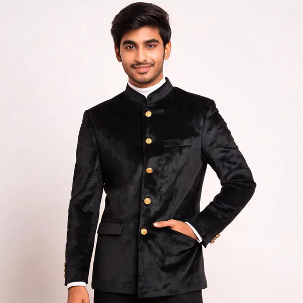 Black_Velvet_Bandhgala_Jodhpuri_Coat_For_Men