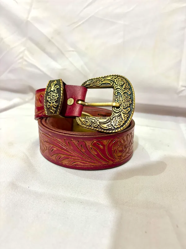 primium_leather__Maroon_Textured_Fashion_Belt_for_men