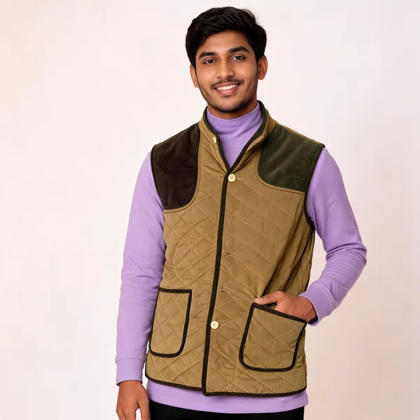 Mustard_Matty_Fabric_Quilted_Sleeveless_Waistcoat_For_Men