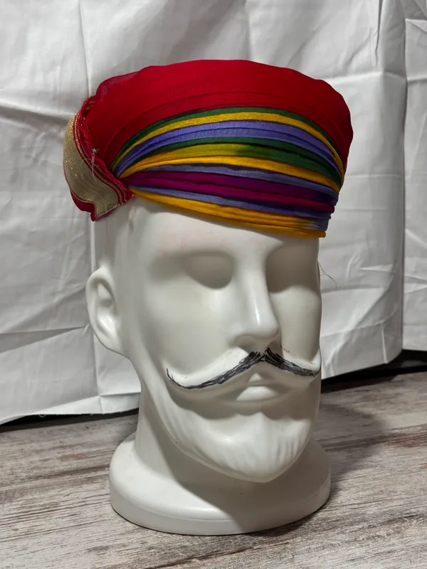 half_pyour_fabric_Multicolor_Traditional_Turban_for_Men