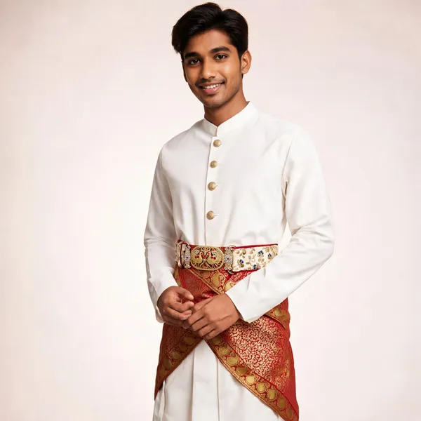 Maroon_Zari_Work_Kamar_Belt_For_Men
