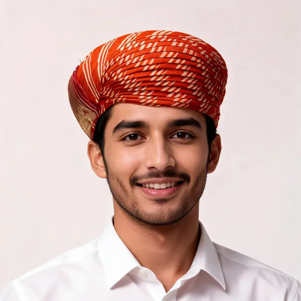 Red_Cotton_Printed_Traditional_Turban_For_Men