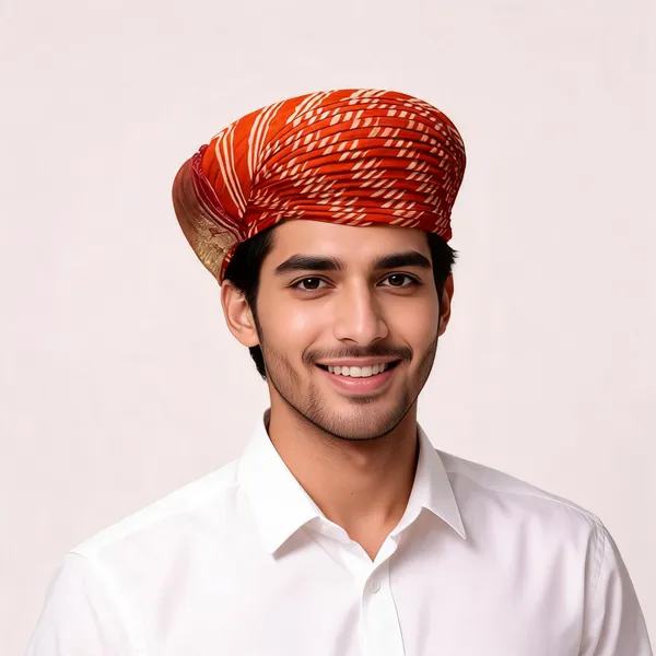 Red_Cotton_Printed_Traditional_Turban_For_Men