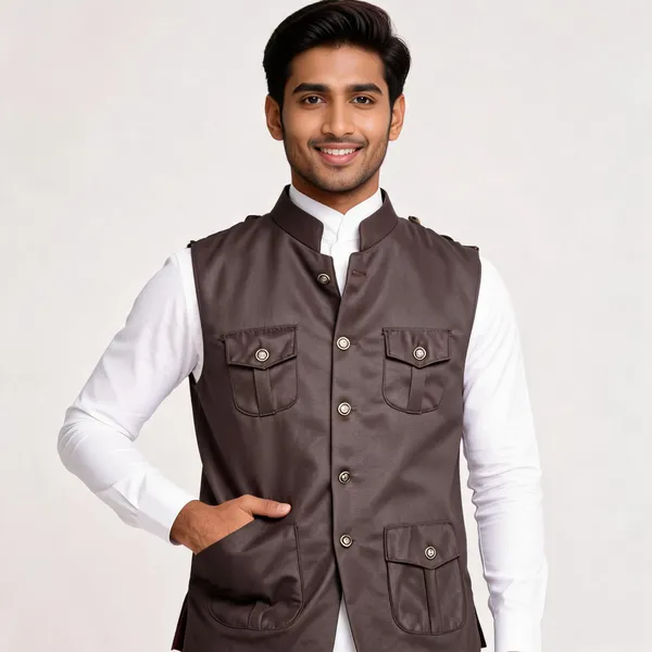 Brown_Matty_Nehru_Collar_Hunting_Waistcoat_For_Men
