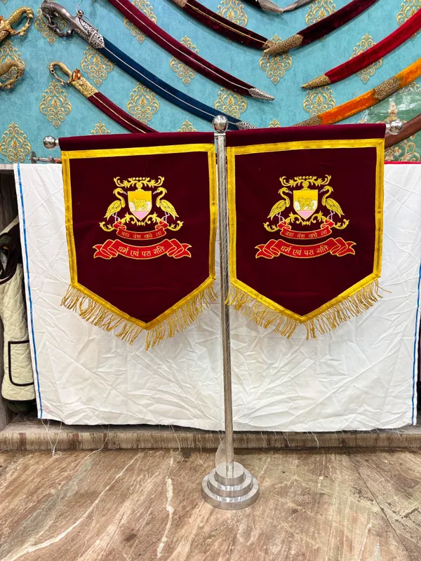velvet__fabric_embroidery_vaghela_rajput_T-stand_flag