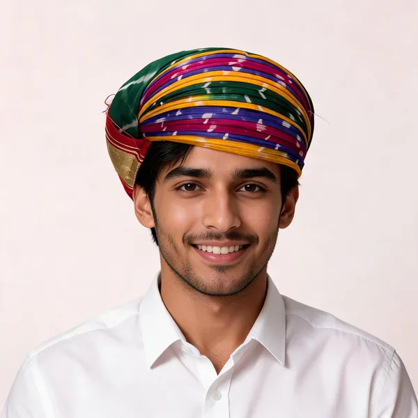 Multicolor_Fabric_Traditional_Turban_For_Men