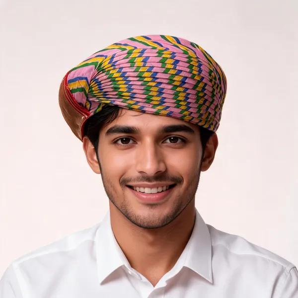 Multicolor_Cotton_Pleated_Traditional_Turban_For_Men