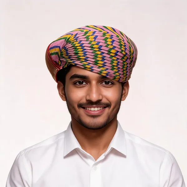 Multicolor_Cotton_Pleated_Traditional_Turban_For_Men