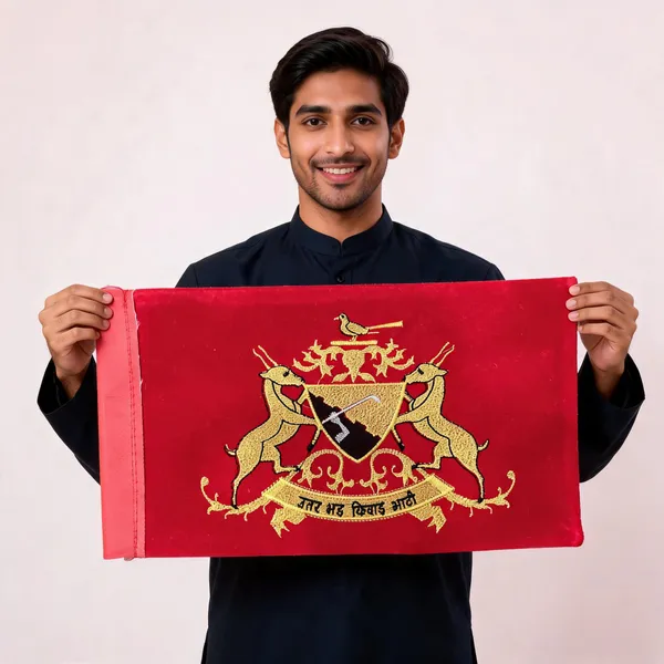 Red_Velvet_Bhati_Rajput_Embroidered_Car_Flag
