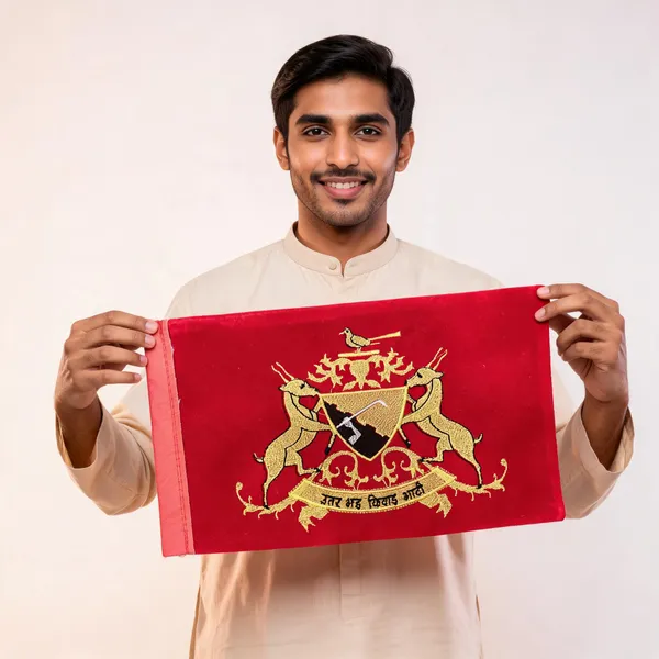 Red_Velvet_Bhati_Rajput_Embroidered_Car_Flag