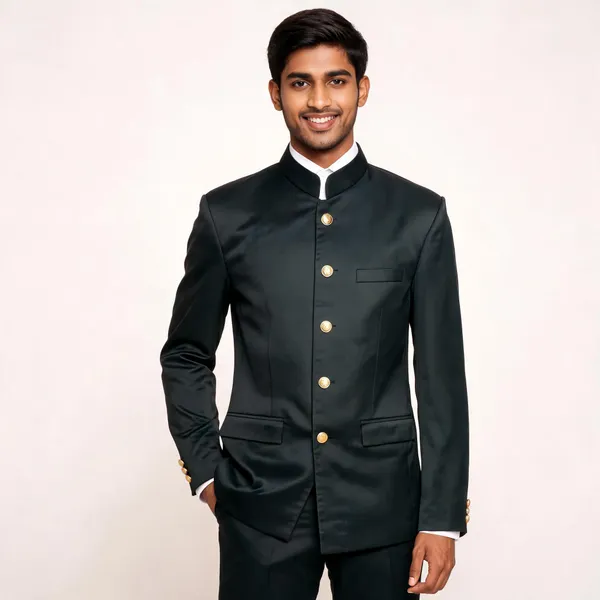 Black_Cotton_Bandhgala_Jodhpuri_Coat_Pant_Set_For_Men