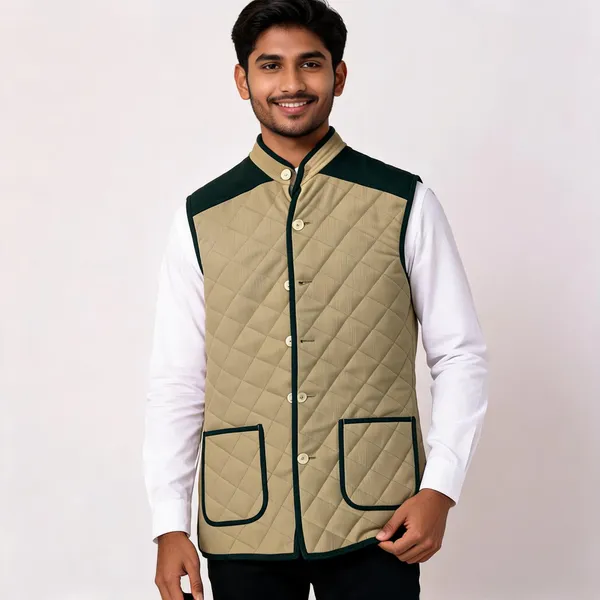 Beige_Matty_Fabric_Quilted_Sleeveless_Waistcoat_For_Men