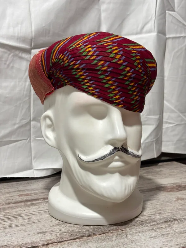 cotton_fabric_Multicolor_Patterned_Traditional_Turban_for_Men