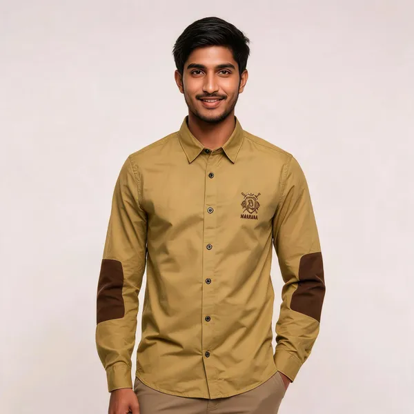Mustard_Cotton_Regular_Fit_Maharana_Crest_Embroidered_Shirt_For_Men