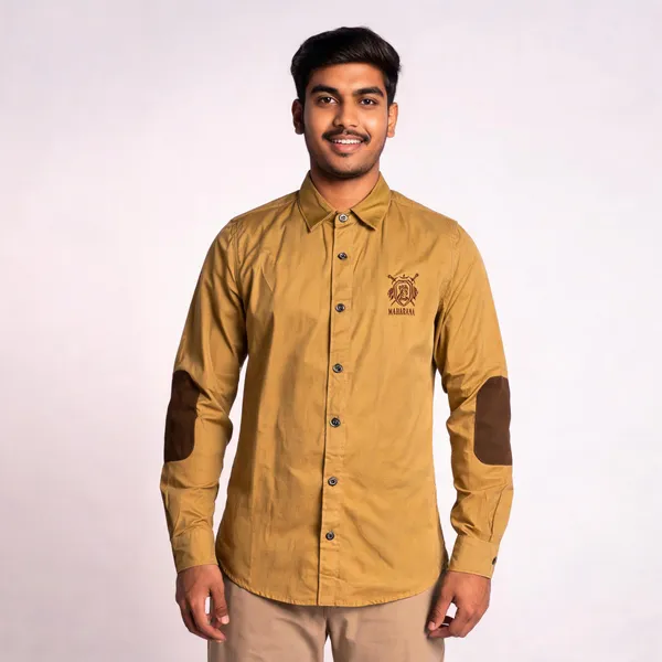 Mustard_Cotton_Regular_Fit_Maharana_Crest_Embroidered_Shirt_For_Men