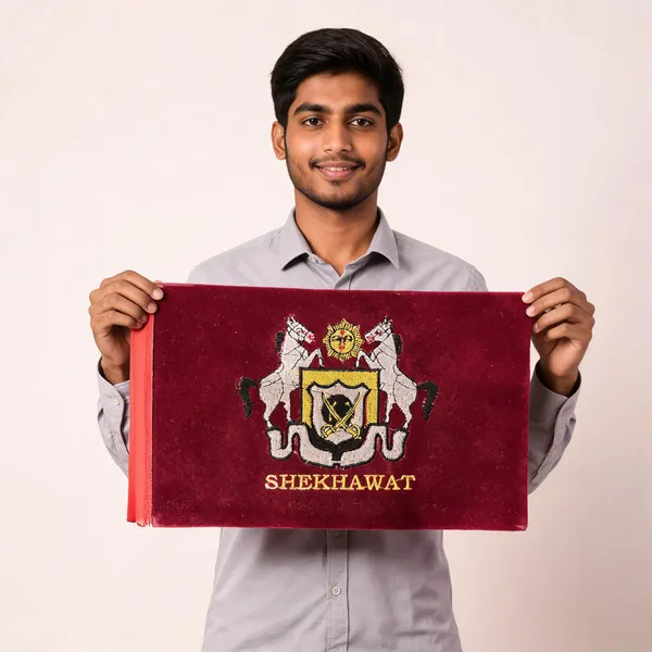 Maroon_Velvet_Shekhawat_Rajput_Car_Flag