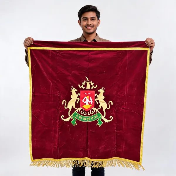 Velvet_Maroon_Hada_Rajput_Embroidered_Banner_Flag