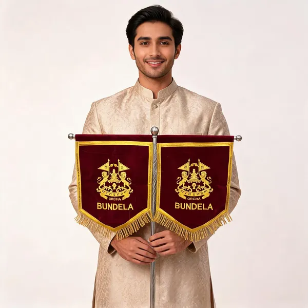 Velvet_Embroidered_Bundela_Rajput_T-Stand_Flag