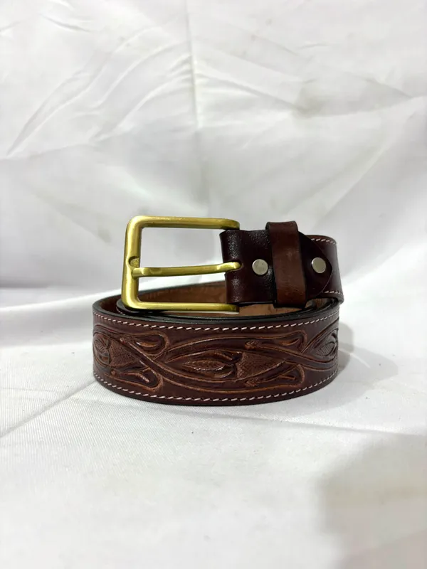 primium_leather__Maroon_Textured_Fashion_Belt_for_men