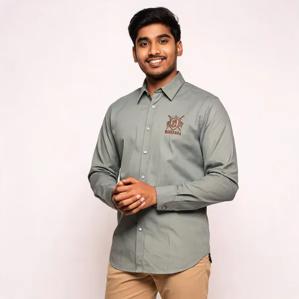 Olive_Cotton_Regular_Fit_Maharana_Emblem_Embroidered_Shirt_For_Men